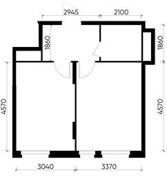 Apartment Sale, 38.5 sq. m. at Peredelkino Blizhnee, Korneya Chukovskogo Street, 1, Vnukovskoye Settlement, Moscow, Russia #3 Apartment Sale, 38.5 sq. m. at Peredelkino Blizhnee, Korneya Chukovskogo Street, 1, Vnukovskoye Settlement, Moscow, Russia #3