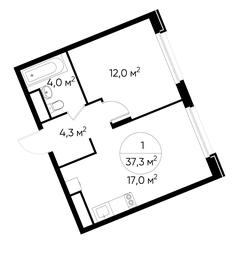 Apartment Sale, 37.3 sq. m. at Peredelkino Blizhnee, Korneya Chukovskogo Street, 1, Vnukovskoye Settlement, Moscow, Russia #2 Apartment Sale, 37.3 sq. m. at Peredelkino Blizhnee, Korneya Chukovskogo Street, 1, Vnukovskoye Settlement, Moscow, Russia #2