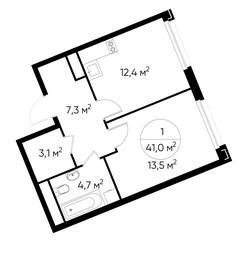 Apartment Sale, 41 sq. m. at Peredelkino Blizhnee, Korneya Chukovskogo Street, 1, Vnukovskoye Settlement, Moscow, Russia #2 Apartment Sale, 41 sq. m. at Peredelkino Blizhnee, Korneya Chukovskogo Street, 1, Vnukovskoye Settlement, Moscow, Russia #2