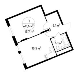 Продажа квартиры, 40,4 м² в ЖК «Переделкино Ближнее», улица Корнея Чуковского, 1, поселение Внуковское, Москва, Россия #2 Продажа квартиры, 40,4 м² в ЖК «Переделкино Ближнее», улица Корнея Чуковского, 1, поселение Внуковское, Москва, Россия #2