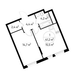 Apartment Sale, 41.2 sq. m. at Peredelkino Blizhnee, Korneya Chukovskogo Street, 1, Vnukovskoye Settlement, Moscow, Russia #2 Apartment Sale, 41.2 sq. m. at Peredelkino Blizhnee, Korneya Chukovskogo Street, 1, Vnukovskoye Settlement, Moscow, Russia #2