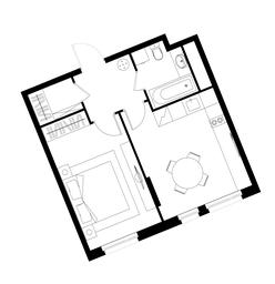 Apartment Sale, 41.2平方米 at Peredelkino Blizhnee, Korneya Chukovskogo Street, 1, Vnukovskoye Settlement, Moscow, Russia #4