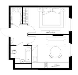 Apartment Sale, 41.2 sq. m. at Peredelkino Blizhnee, Korneya Chukovskogo Street, 1, Vnukovskoye Settlement, Moscow, Russia #4
