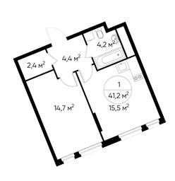 Apartment Sale, 41.2 sq. m. at Peredelkino Blizhnee, Korneya Chukovskogo Street, 1, Vnukovskoye Settlement, Moscow, Russia #2 Apartment Sale, 41.2 sq. m. at Peredelkino Blizhnee, Korneya Chukovskogo Street, 1, Vnukovskoye Settlement, Moscow, Russia #2