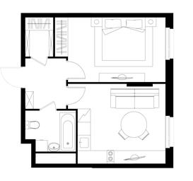 Apartment Sale, 41.2 sq. m. at Peredelkino Blizhnee, Korneya Chukovskogo Street, 1, Vnukovskoye Settlement, Moscow, Russia #4