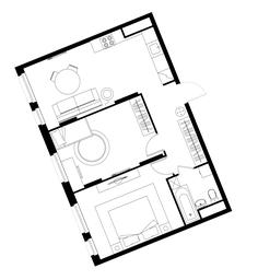 2-BD Apartment Sale, 60.8平方米 at Peredelkino Blizhnee, Korneya Chukovskogo Street, 1, Vnukovskoye Settlement, Moscow, Russia #4
