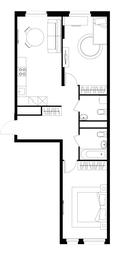 2-BD Apartment Sale, 66.8平方米 at Peredelkino Blizhnee, Korneya Chukovskogo Street, 1, Vnukovskoye Settlement, Moscow, Russia #4