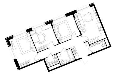 3-BD Apartment Sale, 79.2 sq. m. at Peredelkino Blizhnee, Korneya Chukovskogo Street, 1, Vnukovskoye Settlement, Moscow, Russia #4