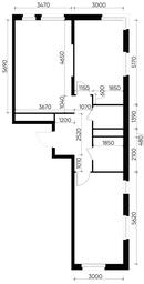 2-BD Apartment Sale, 66.4 sq. m. at Peredelkino Blizhnee, Korneya Chukovskogo Street, 1, Vnukovskoye Settlement, Moscow, Russia #3