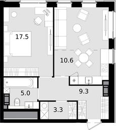 2-BD Apartment Sale, 56.6 sq. m. at Crystal, Generala Glagoleva Street, 16с1, Moscow, Russia #4