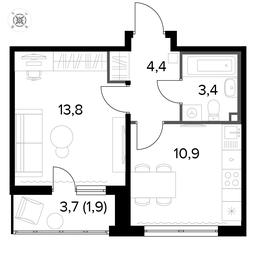 1-BD Apartment Sale, 34.4平方米 at Pervyi Leningradskiy, Pervy Leningradskiy Residential Complex, Moscow, Russia #3 1-BD Apartment Sale, 34.4平方米 at Pervyi Leningradskiy, Pervy Leningradskiy Residential Complex, Moscow, Russia #3