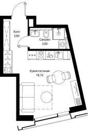 Apartment Sale, 25.3 sq. m. at Multikvartal CITYZEN, Vishnyovaya Street, Moscow, Russia #3 Apartment Sale, 25.3 sq. m. at Multikvartal CITYZEN, Vishnyovaya Street, Moscow, Russia #3