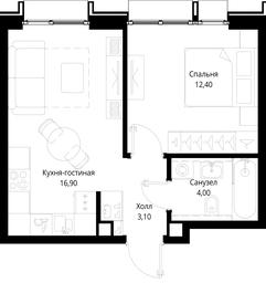 Продажа 1-комн. квартиры, 36,4 м² в ЖК «Мультиквартал CITYZEN», Вишнёвая улица, Москва, Россия #2 Продажа 1-комн. квартиры, 36,4 м² в ЖК «Мультиквартал CITYZEN», Вишнёвая улица, Москва, Россия #2