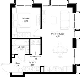 1-BD Apartment Sale, 45.9平方米 at Multikvartal CITYZEN, Vishnyovaya Street, Moscow, Russia #3 1-BD Apartment Sale, 45.9平方米 at Multikvartal CITYZEN, Vishnyovaya Street, Moscow, Russia #3