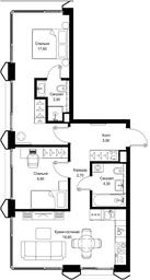 2-BD Apartment Sale, 61.9平方米 at Multikvartal CITYZEN, Vishnyovaya Street, Moscow, Russia #4