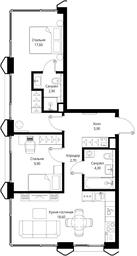 2-BD Apartment Sale, 61.9平方米 at Multikvartal CITYZEN, Vishnyovaya Street, Moscow, Russia #2 2-BD Apartment Sale, 61.9平方米 at Multikvartal CITYZEN, Vishnyovaya Street, Moscow, Russia #2