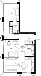 2-BD Apartment Sale, 61.9 sq. m. at Multikvartal CITYZEN, Vishnyovaya Street, Moscow, Russia #4