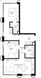 2-BD Apartment Sale, 61.9 sq. m. at Multikvartal CITYZEN, Vishnyovaya Street, Moscow, Russia #3 2-BD Apartment Sale, 61.9 sq. m. at Multikvartal CITYZEN, Vishnyovaya Street, Moscow, Russia #3