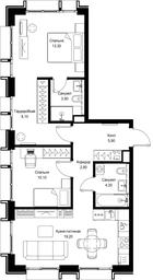 2-BD Apartment Sale, 67.6 sq. m. at Multikvartal CITYZEN, Vishnyovaya Street, Moscow, Russia #4