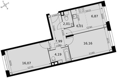 3-BD Apartment Sale, 59.3 sq. m. at Dvizhenie. Govorovo, Центральная улица, 47, деревня Говорово, поселение Московский, Москва, Россия #4