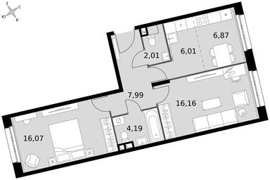 3-BD Apartment Sale, 59.3 sq. m. at Dvizhenie. Govorovo, Центральная улица, 47, деревня Говорово, поселение Московский, Москва, Россия #3 3-BD Apartment Sale, 59.3 sq. m. at Dvizhenie. Govorovo, Центральная улица, 47, деревня Говорово, поселение Московский, Москва, Россия #3