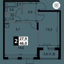 Продажа 2-комн. квартиры, 46 м² в ЖК «Первый Донской», жилой микрорайон Сапроново, деревня Сапроново, Ленинский городской округ, Московская область, Россия #2 Продажа 2-комн. квартиры, 46 м² в ЖК «Первый Донской», жилой микрорайон Сапроново, деревня Сапроново, Ленинский городской округ, Московская область, Россия #2