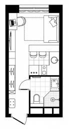 Продажа квартиры, 17,3 м² в ЖК «Мироздание (MirrorЗдание)», Октябрьская улица, 98, Москва, Россия #3 Продажа квартиры, 17,3 м² в ЖК «Мироздание (MirrorЗдание)», Октябрьская улица, 98, Москва, Россия #3