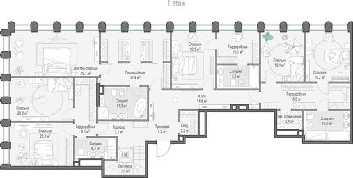 5-BD Apartment Sale, 528.8平方米 at Frunzenskaya naberezhnaya, Frunzenskaya Embankment, 30, Moscow, Russia #4