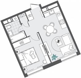 1-BD Apartment Sale, 37.93 sq. m. at Kvartal Rumyantsevo, ulitsa Admirala Kornilova, с1, Mosrentgen Settlement, Moscow, Russia #3