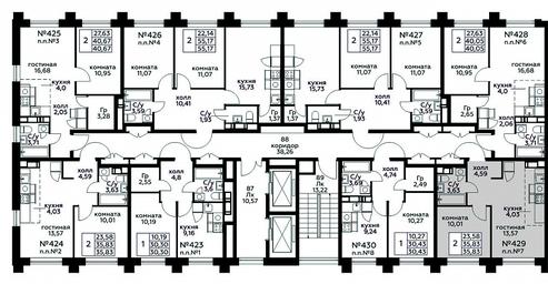 1-BD Apartment Sale, 35.83 sq. m. at Kvartal Rumyantsevo, ulitsa Admirala Kornilova, с1, Mosrentgen Settlement, Moscow, Russia #2