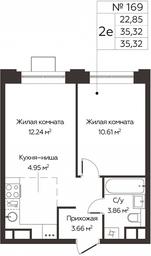 1-BD Apartment Sale, 35.32 sq. m. at Kashtanovaya Roshcha, Solnechnaya ulitsa, posyolok Lesnaya Polyana, derevnya Izmalkovo, Odintsovskiy City District, Moscow Region, Russia #3 1-BD Apartment Sale, 35.32 sq. m. at Kashtanovaya Roshcha, Solnechnaya ulitsa, posyolok Lesnaya Polyana, derevnya Izmalkovo, Odintsovskiy City District, Moscow Region, Russia #3