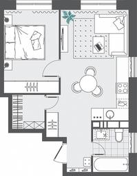 1-BD Apartment Sale, 40.05 sq. m. at Kvartal Rumyantsevo, ulitsa Admirala Kornilova, с1, Mosrentgen Settlement, Moscow, Russia #3 1-BD Apartment Sale, 40.05 sq. m. at Kvartal Rumyantsevo, ulitsa Admirala Kornilova, с1, Mosrentgen Settlement, Moscow, Russia #3