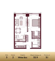 Продажа 1-комн. квартиры, 55,9 м² в ЖК «Прайм Парк (Prime Park)», Ленинградский проспект, 37, Москва, Россия #2 Продажа 1-комн. квартиры, 55,9 м² в ЖК «Прайм Парк (Prime Park)», Ленинградский проспект, 37, Москва, Россия #2