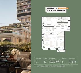 2-BD Apartment Sale, 121.65 sq. m. at Novye Akademiki. Dom-oranzhereya, Krzhizhanovskogo Street, Moscow, Russia #2 2-BD Apartment Sale, 121.65 sq. m. at Novye Akademiki. Dom-oranzhereya, Krzhizhanovskogo Street, Moscow, Russia #2