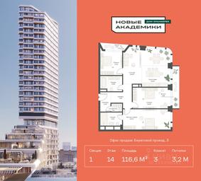 2-BD Apartment Sale, 116.63 sq. m. at Novye Akademiki. Dom-oranzhereya, Krzhizhanovskogo Street, Moscow, Russia #3 2-BD Apartment Sale, 116.63 sq. m. at Novye Akademiki. Dom-oranzhereya, Krzhizhanovskogo Street, Moscow, Russia #3