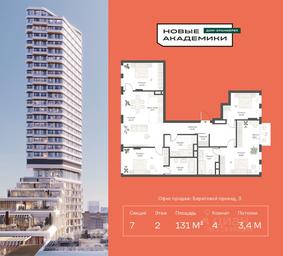 3-BD Apartment Sale, 130.99 sq. m. at Novye Akademiki. Dom-oranzhereya, Krzhizhanovskogo Street, Moscow, Russia #3 3-BD Apartment Sale, 130.99 sq. m. at Novye Akademiki. Dom-oranzhereya, Krzhizhanovskogo Street, Moscow, Russia #3