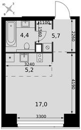 Apartment Sale, 32.3 sq. m. at Amber City, 3rd Khoroshyovsky Drive, 3А, Moscow, Russia #4