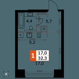 Apartment Sale, 32.3 sq. m. at Amber City, 3rd Khoroshyovsky Drive, 3А, Moscow, Russia #2
