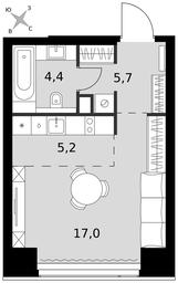 Apartment Sale, 32.3 sq. m. at Amber City, 3rd Khoroshyovsky Drive, 3А, Moscow, Russia #3