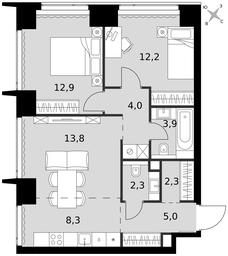 3-BD Apartment Sale, 64.7 sq. m. at Amber City, 3rd Khoroshyovsky Drive, 3А, Moscow, Russia #3
