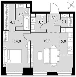 2-BD Apartment Sale, 57.8 sq. m. at Amber City, 3rd Khoroshyovsky Drive, 3А, Moscow, Russia #3 2-BD Apartment Sale, 57.8 sq. m. at Amber City, 3rd Khoroshyovsky Drive, 3А, Moscow, Russia #3