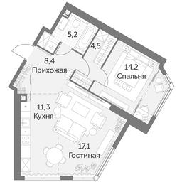 2-BD Apartment Sale, 60.7 sq. m. at Arkhitektor, Akademika Volgina Street, 2Д, Moscow, Russia #2 2-BD Apartment Sale, 60.7 sq. m. at Arkhitektor, Akademika Volgina Street, 2Д, Moscow, Russia #2