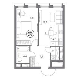 Продажа 2-комн. квартиры, 47,6 м² в ЖК «Дом56», улица Фридриха Энгельса, 56с1, Москва, Россия #3 Продажа 2-комн. квартиры, 47,6 м² в ЖК «Дом56», улица Фридриха Энгельса, 56с1, Москва, Россия #3