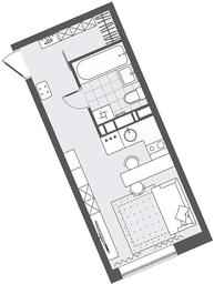 Apartment Sale, 22.51平方米 at Kvartal Rumyantsevo, ulitsa Admirala Kornilova, с1, Mosrentgen Settlement, Moscow, Russia #4