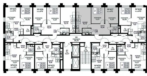 1-BD Apartment Sale, 55.17 sq. m. at Kvartal Rumyantsevo, ulitsa Admirala Kornilova, с1, Mosrentgen Settlement, Moscow, Russia #2 1-BD Apartment Sale, 55.17 sq. m. at Kvartal Rumyantsevo, ulitsa Admirala Kornilova, с1, Mosrentgen Settlement, Moscow, Russia #2