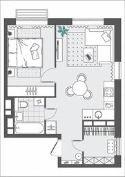 1-BD Apartment Sale, 40.67 sq. m. at Kvartal Rumyantsevo, ulitsa Admirala Kornilova, с1, Mosrentgen Settlement, Moscow, Russia #3