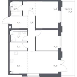1-BD Apartment Sale, 77.71 sq. m. at Vereiskaya 41, Vereyskaya Street, 41, Moscow, Russia #2