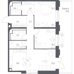 1-BD Apartment Sale, 77.71 sq. m. at Vereiskaya 41, Vereyskaya Street, 41, Moscow, Russia #4