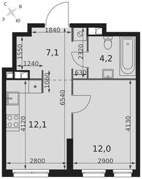 1-BD Apartment Sale, 35.4平方米 at Sydney City, Shenogina Street, 2, Moscow, Russia #2 1-BD Apartment Sale, 35.4平方米 at Sydney City, Shenogina Street, 2, Moscow, Russia #2
