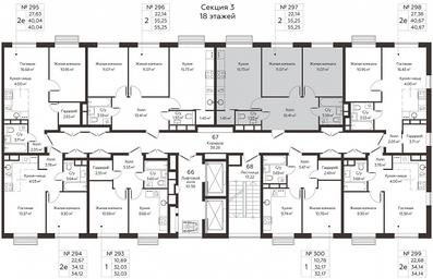 1-BD Apartment Sale, 55.25平方米 at Kvartal Rumyantsevo, ulitsa Admirala Kornilova, с1, Mosrentgen Settlement, Moscow, Russia #2